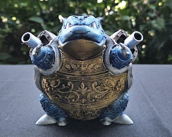 3D Printed, Hand Painted Blastoise inspired statue