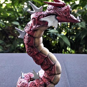 3D Printed, Hand Painted Shiny Gyarados inspired statue