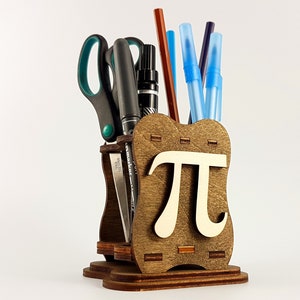 Regalo del profesor de matemáticas, soporte de pluma de madera - pi carta griega, regalo para el maestro, regalos de matemáticas frescos, regalos del maestro, maestro de regalo de agradecimiento
