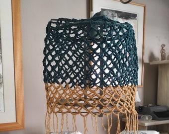 Handmade crochet cover a metal body pendant light a dream lampshade chandelier