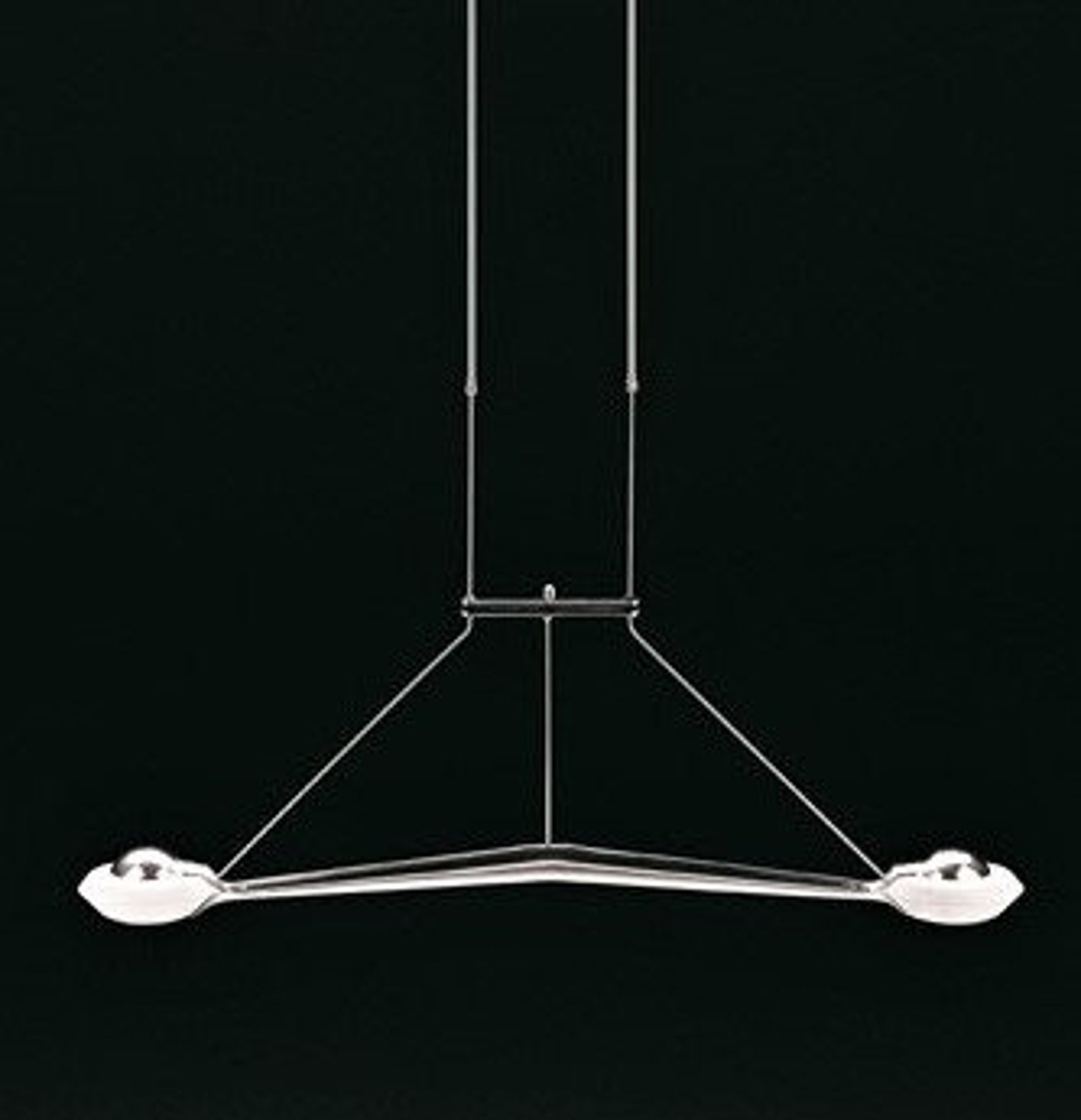 Extendable Vintage Ceiling Light of Mounted Aluminum and Chrome Plated ...