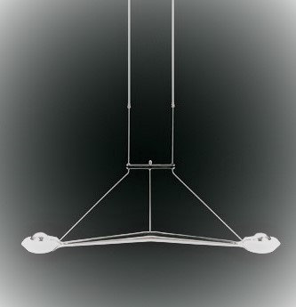 Extendable Vintage Ceiling Light of Mounted Aluminum and Chrome Plated ...