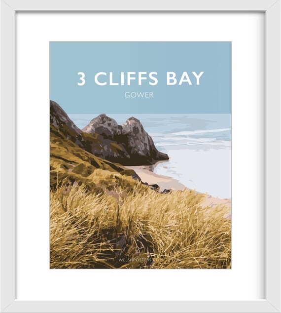 Vintage Style Railway Poster Gower Peninsula A4//A3//A2 Print