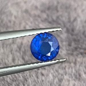 1pcs 6mm Round Shape Faceted Cobalt Blue Natural Spinel Cobalt Treated Blue Spinel Loose Gemstones Rare Color Calibrated Size