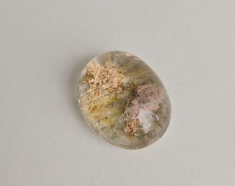 Cabochon ovale de quartz naturel sous-marin, pierre précieuse en vrac, 22 x 17,4 mm, unique pour pendentifs et guérison