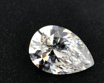 5AAAAA CZ blanche en forme de poire 2,5x1,5/4x2/4x3/8x6/10x7/10 x 8 mm Pierres précieuses en vrac Zircone