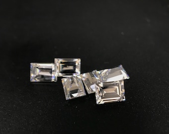 5AAAAA CZ blanche taille baguette/rectangle 1,9x1,5/2,2x1,5/3x1,5/4x2/7 x 5 mm en vrac zircone cubique