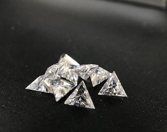 Zirconium blanc triangle 5AAAAA 5x5x5/6x6x6 mm Pierres précieuses en vrac et zircone cubique