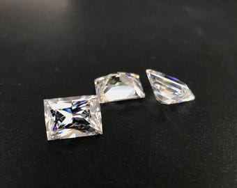 5AAAAA cz blanche princesse/Rectangle princesse 5 x 2,5/8 x 6 mm pierres précieuses en vrac zircone cubique