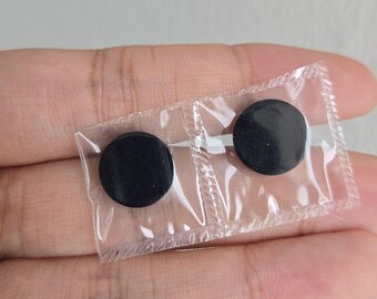 AAAAA 1 pcs Rond 12 mm Onyx noir plat dans une excellente coupe et polissage des pierres précieuses en vrac