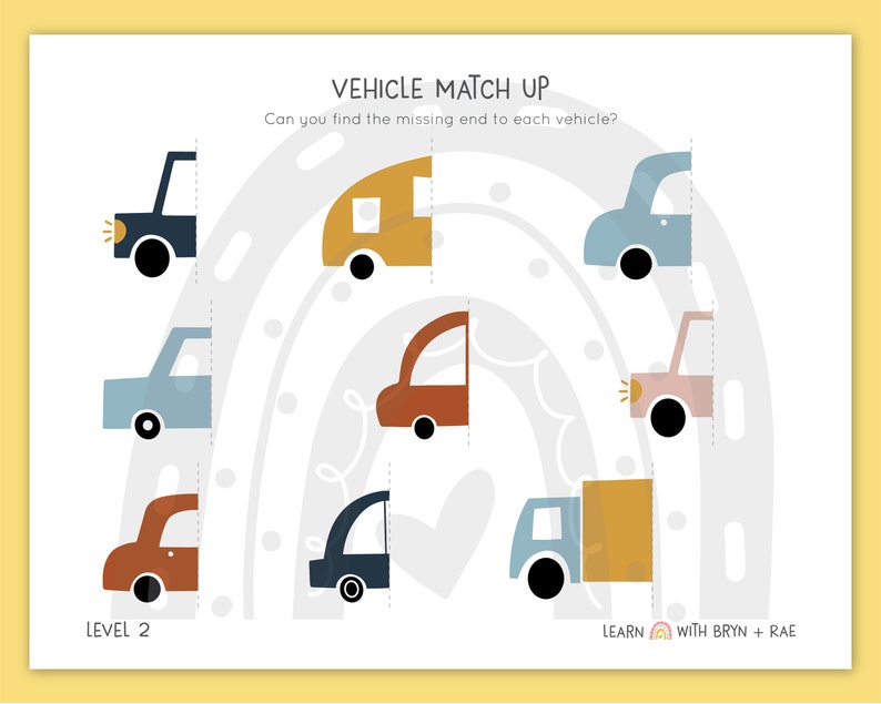 Vehicle Match Up Toddler Busy Binder Preschool Printable Etsy vehicle-match-up-toddler-busy-binder-preschool-printable-etsy