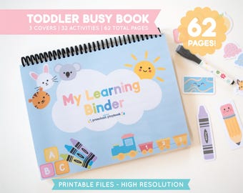 Homeschool Preschool, Morning Work, Morning Binder, Toddler Busy Book, Learning Binder, Quiet Book, Pre K Workbook, Printable, Digital