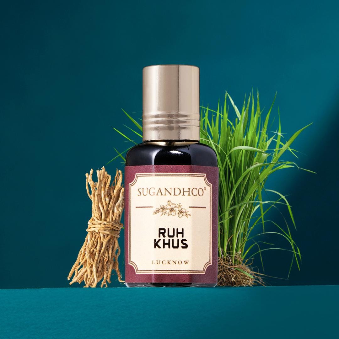 Sugandhco Ruh Khus Attar 10ml Concentrate Perfume Oil Best Quality North  Indian Vetiver extract
