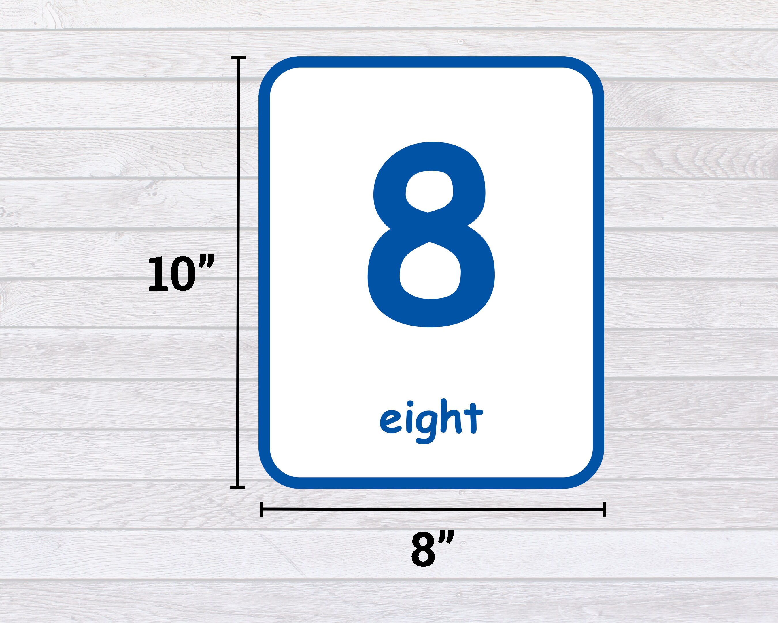 Number Flash Cards 0-100, Count to 100, Preschool Counting Flash Cards ...