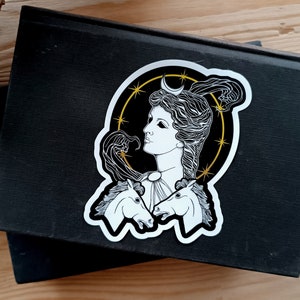 Greek mythology Goddess vinyl stickers, gothic stickers, pagan witch, occult hellenic polytheism Persephone, Hecate, Apphrodite, Artemis image 5
