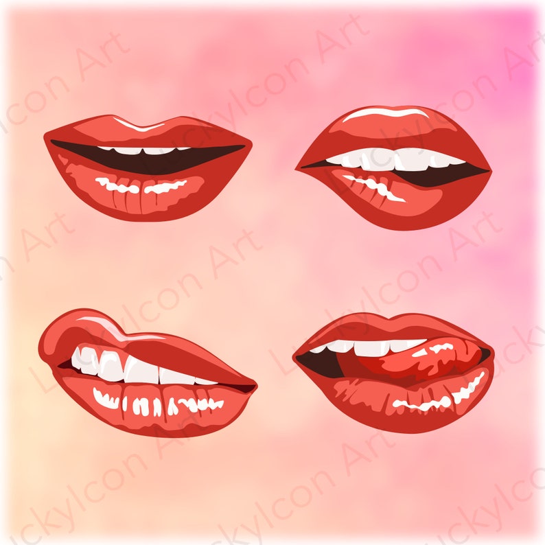 Download Lips Lips SVG smile Cutting File Biting Lip love lips | Etsy