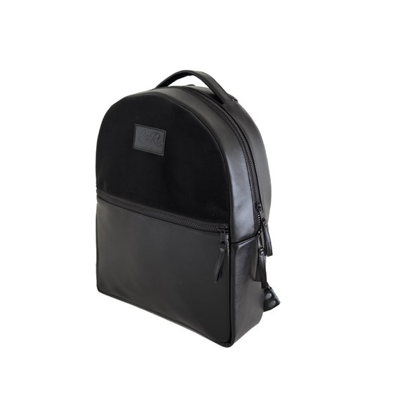 black vegan backpack