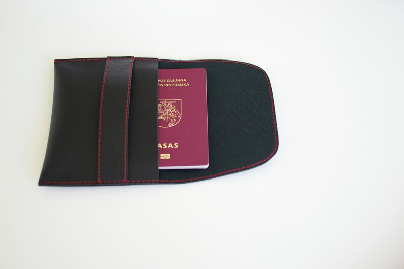 Small Travel Document Wallet Travel Documents Holder Vegan Etsy
