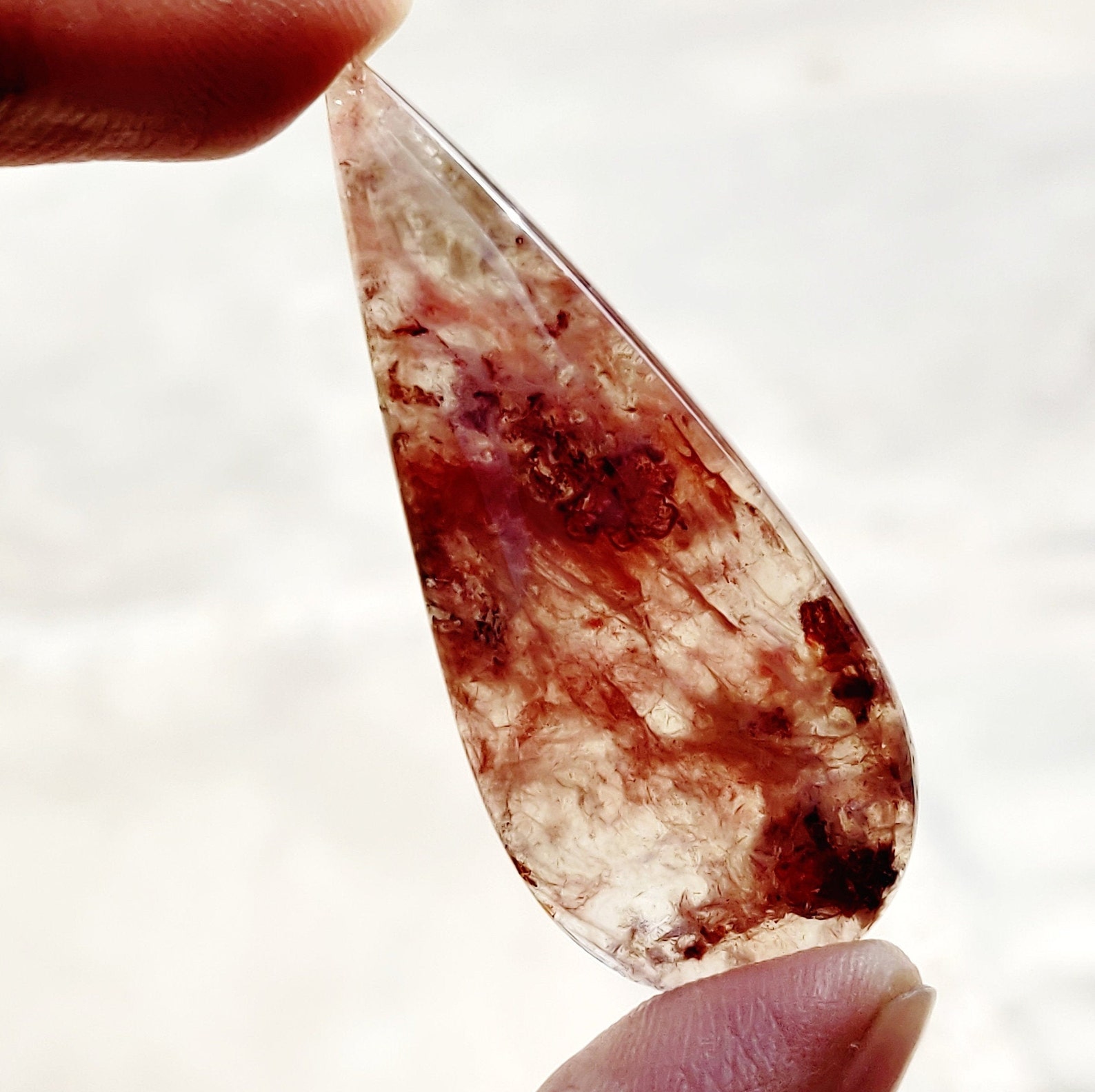 Amber Quartz Cabochon Natural Amber Quartz Cabochon Pear Etsy