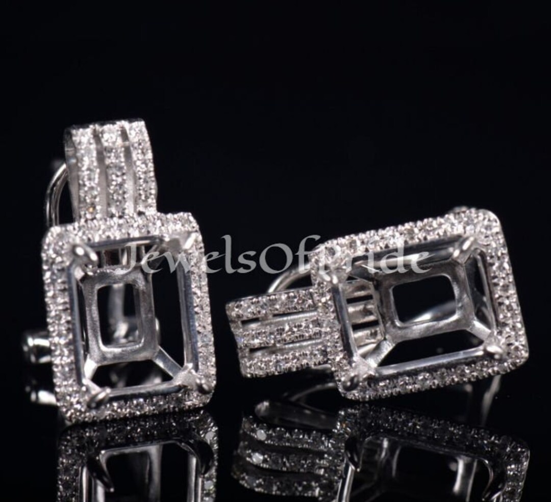Handmade Sterling Silver Emerald Cut Faceted Dangle - Can Be Earring Or Pendant (7x5mm)