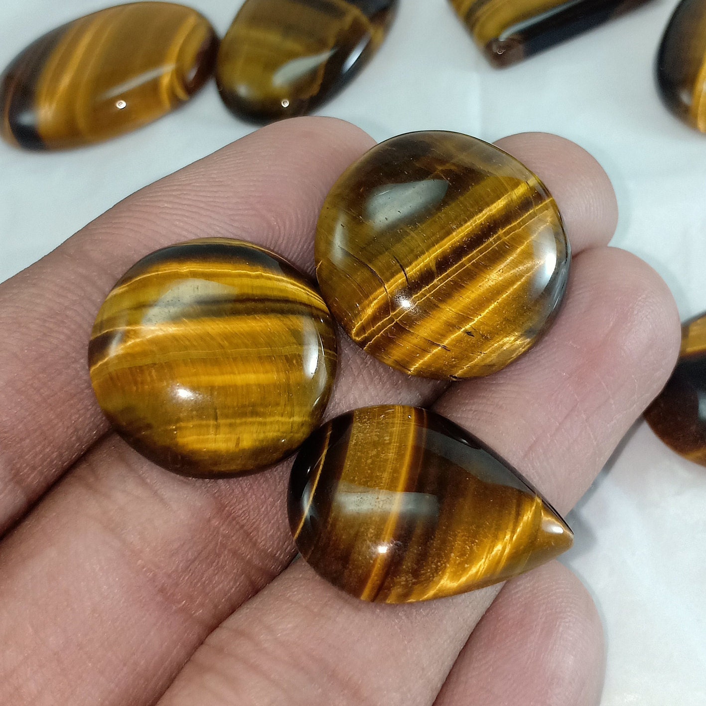 Tiger Eye lot Amazing AAA Quality Natural Golden Tiger Eye Etsy