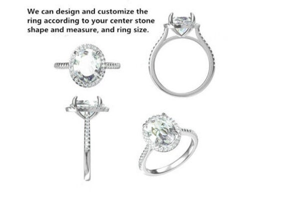 Semi mounts for pear shaped diamonds sale