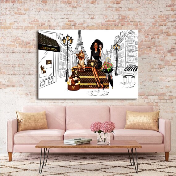 Fashion Wall Art Fashion Canvas Wall Art Fashion Print Girl Etsy