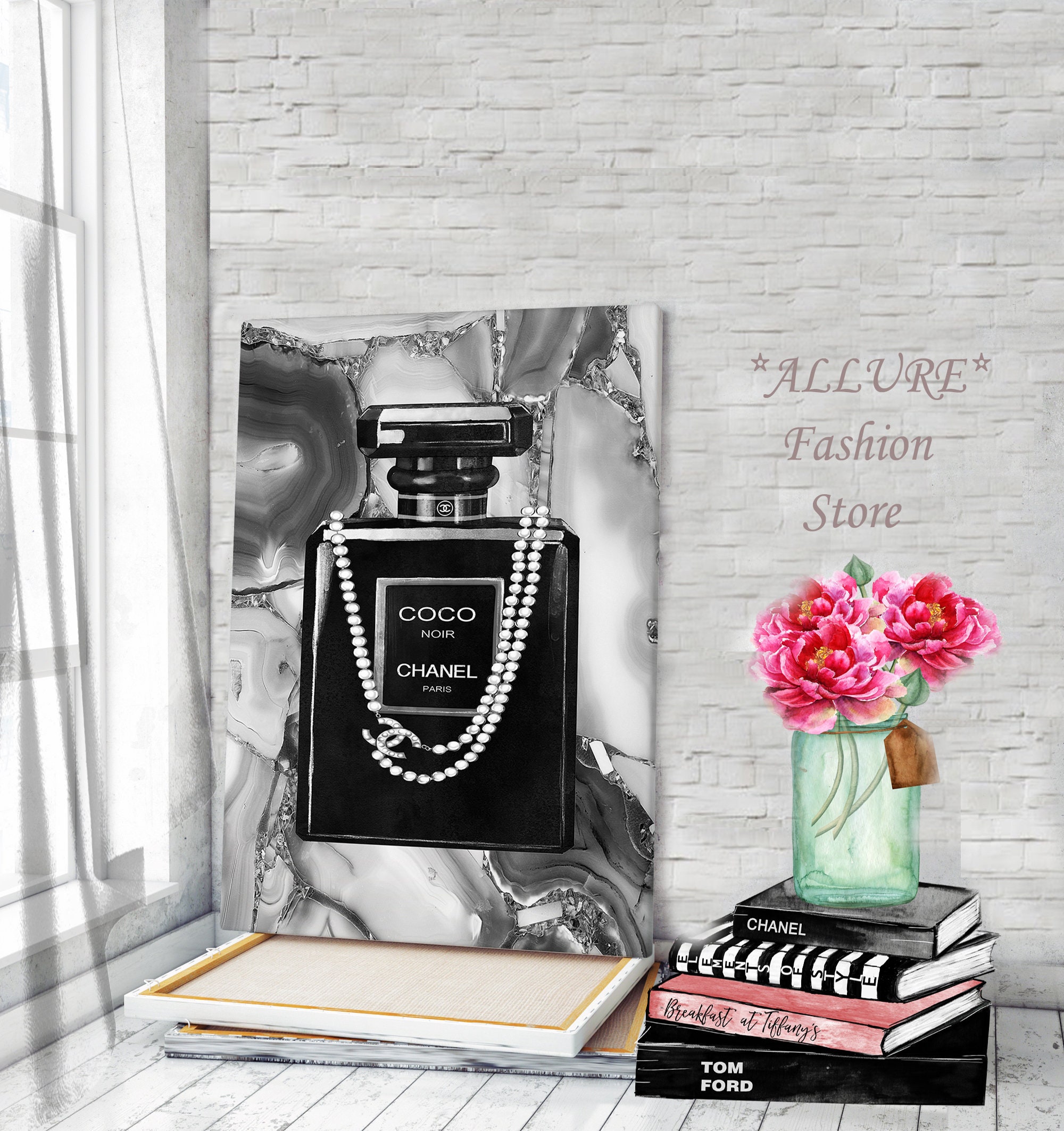 Canvas wall art chanel prints perfume print chanel wall art chanel fashion wall art chanel canvas fashion illustration abstract marble print