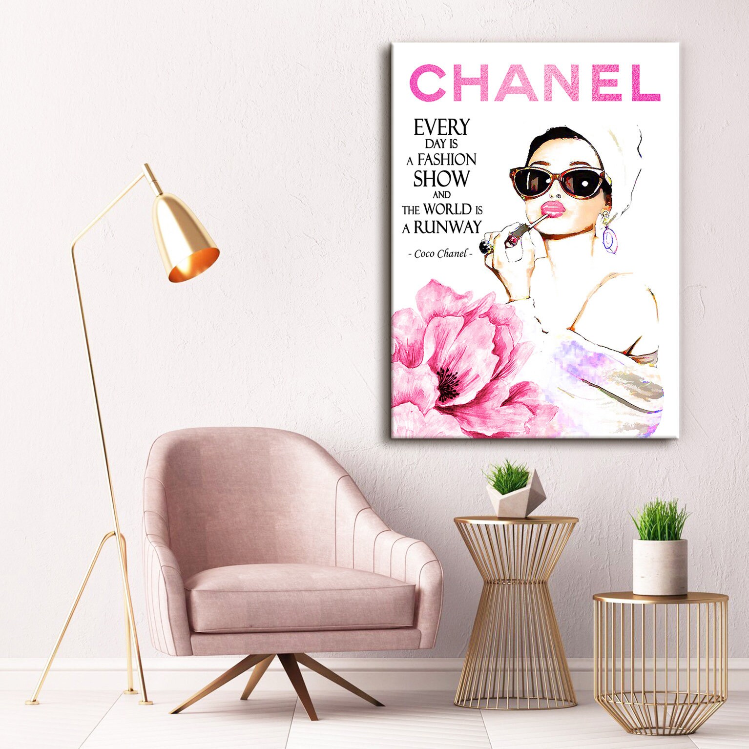 Fashion Wall Art Fashion Canvas Wall Art Girl Print Fashion Etsy