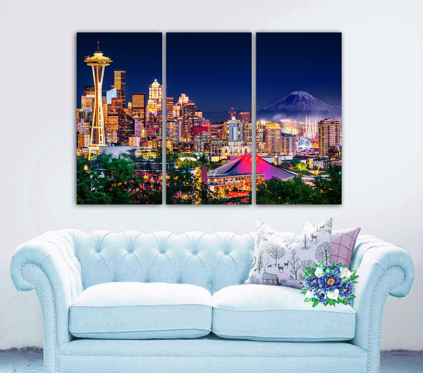 Canvas Art Seattle Canvas Wall Art Seattle Wall Art Seattle Etsy