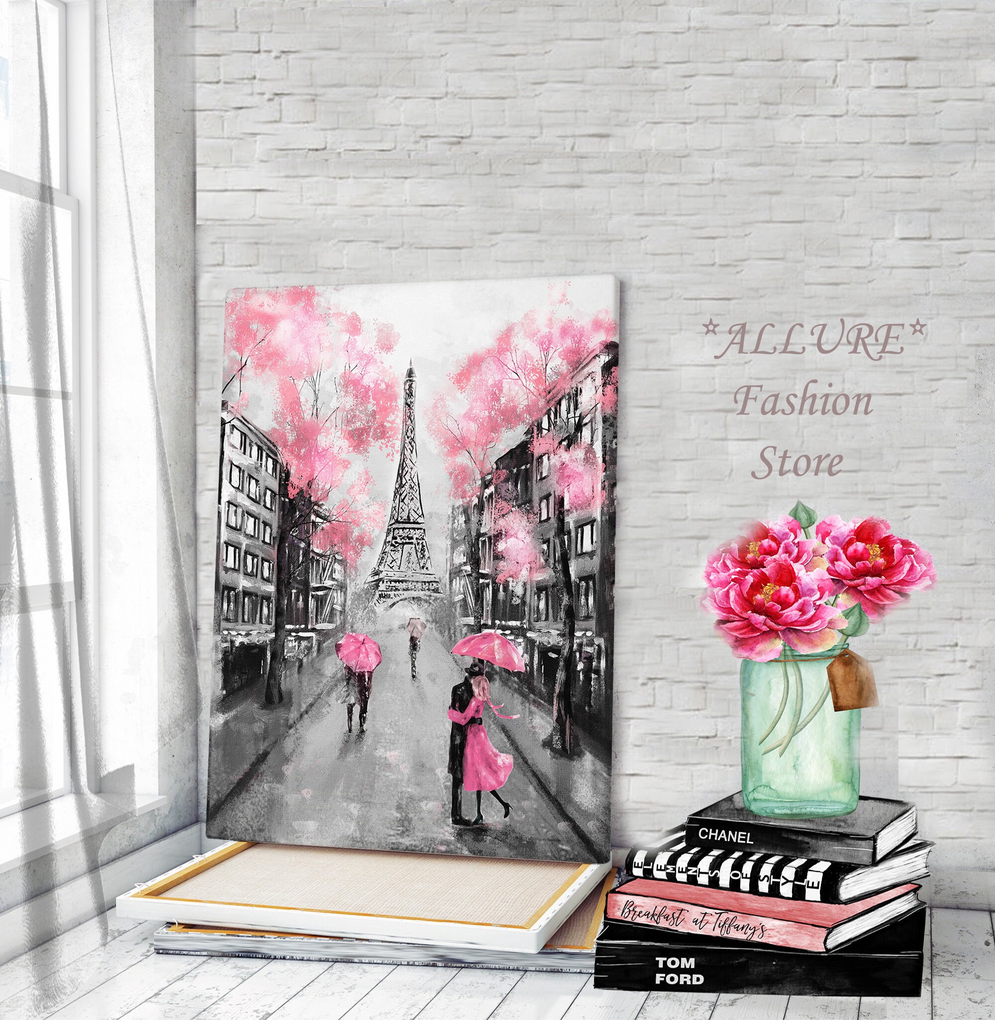 Paris Wall Art Paris Oil Painting Canvas Art Paris Print Paris Etsy