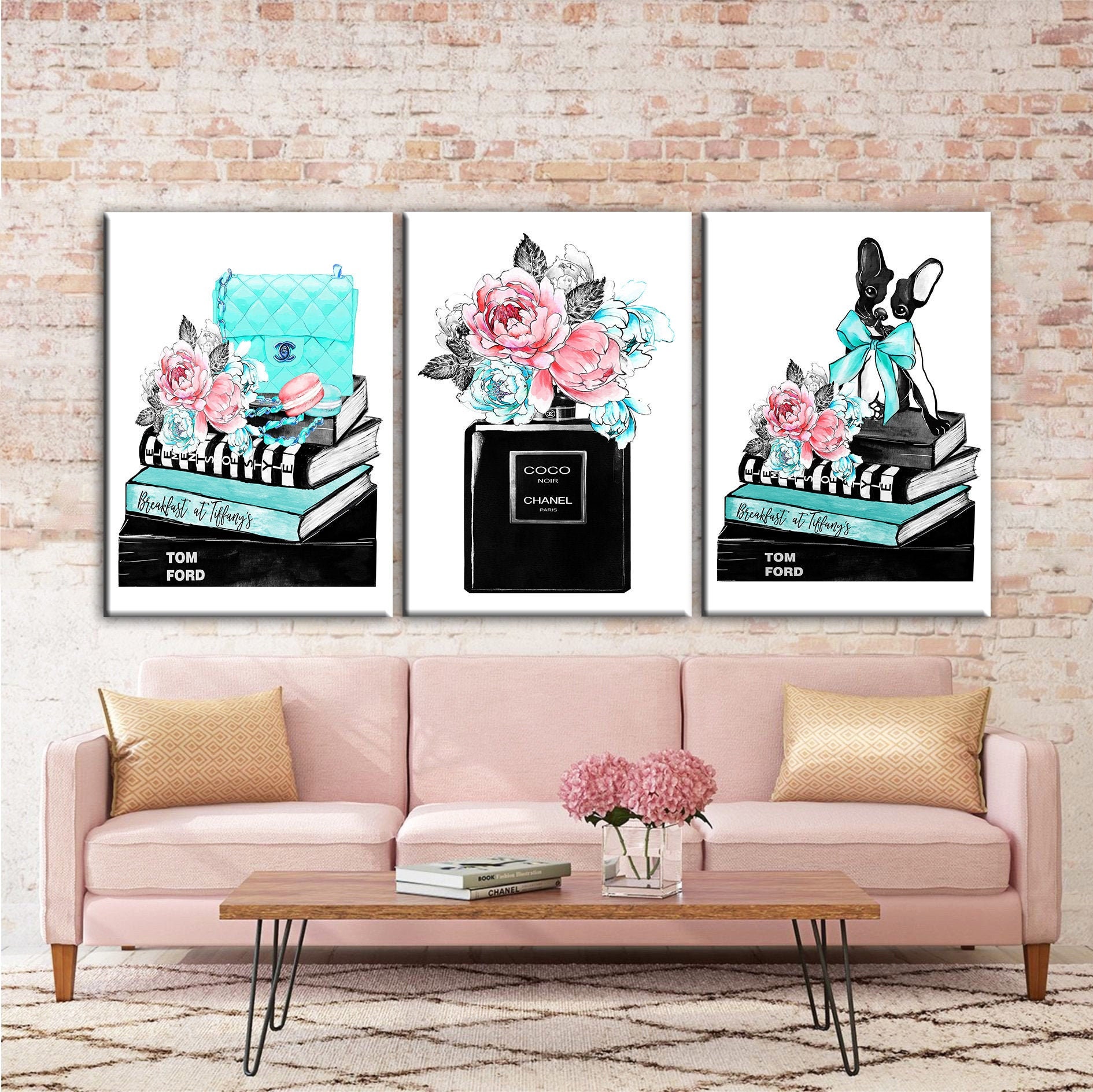 Fashion Wall Art Fashion Canvas Wall Art Fashion 3 Set Print Etsy