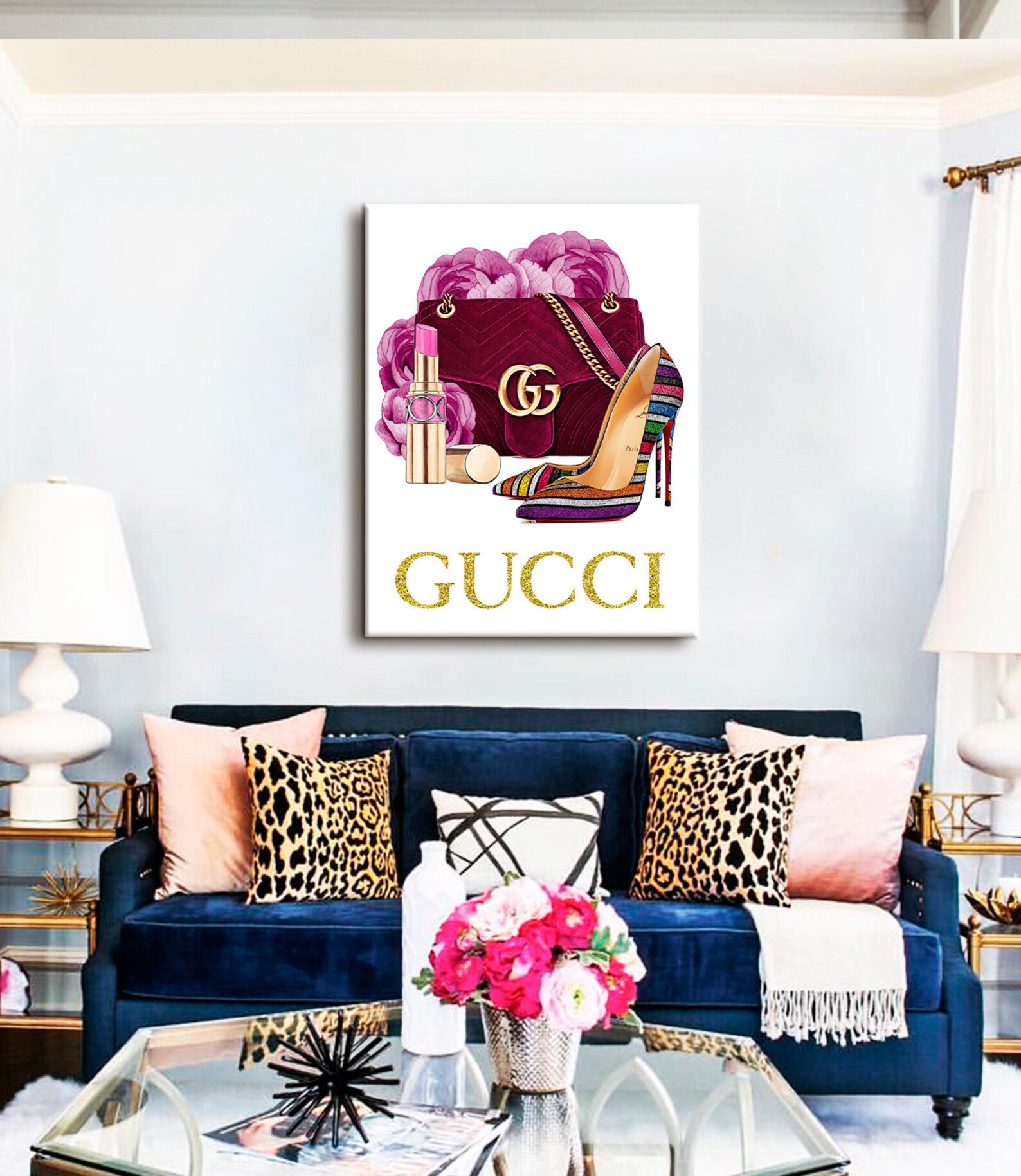 Fashion Wall Art Fashion Canvas Wall Art Shoes Print Bag Print Etsy