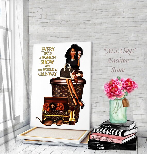 Fashion Wall Art Fashion Canvas Wall Art Fashion Print Girl | Etsy