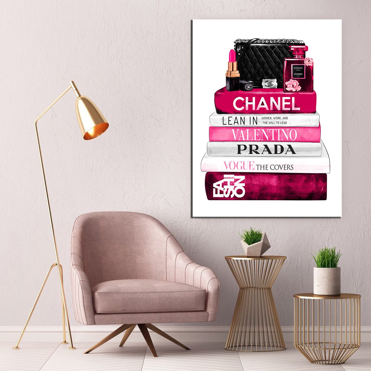 Fashion Wall Art Fashion Canvas Wall Art Bag Print Fashion Etsy