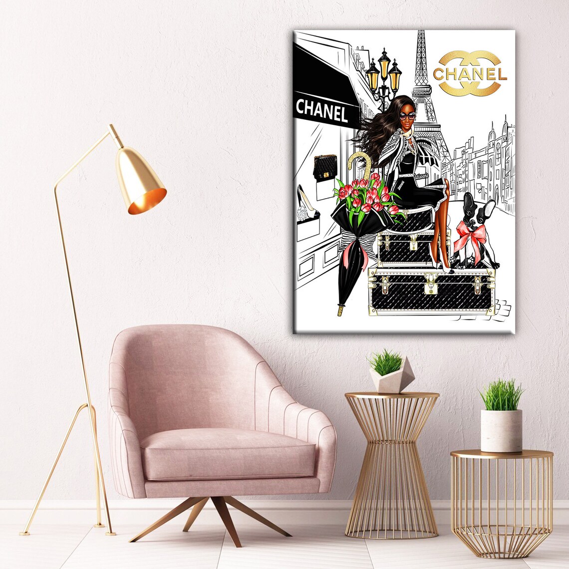 Fashion Wall Art Fashion Canvas Wall Art Fashion Print Girl Etsy