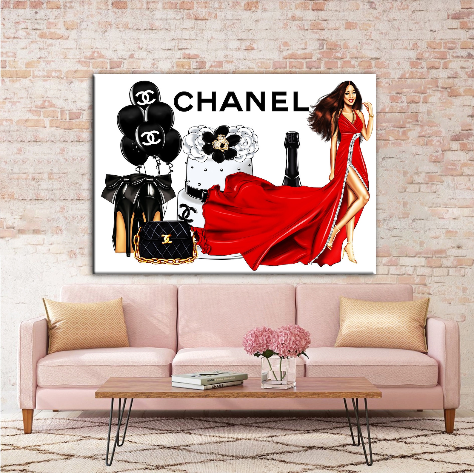 Fashion Wall Art Fashion Canvas Wall Art Fashion Print Girl Etsy