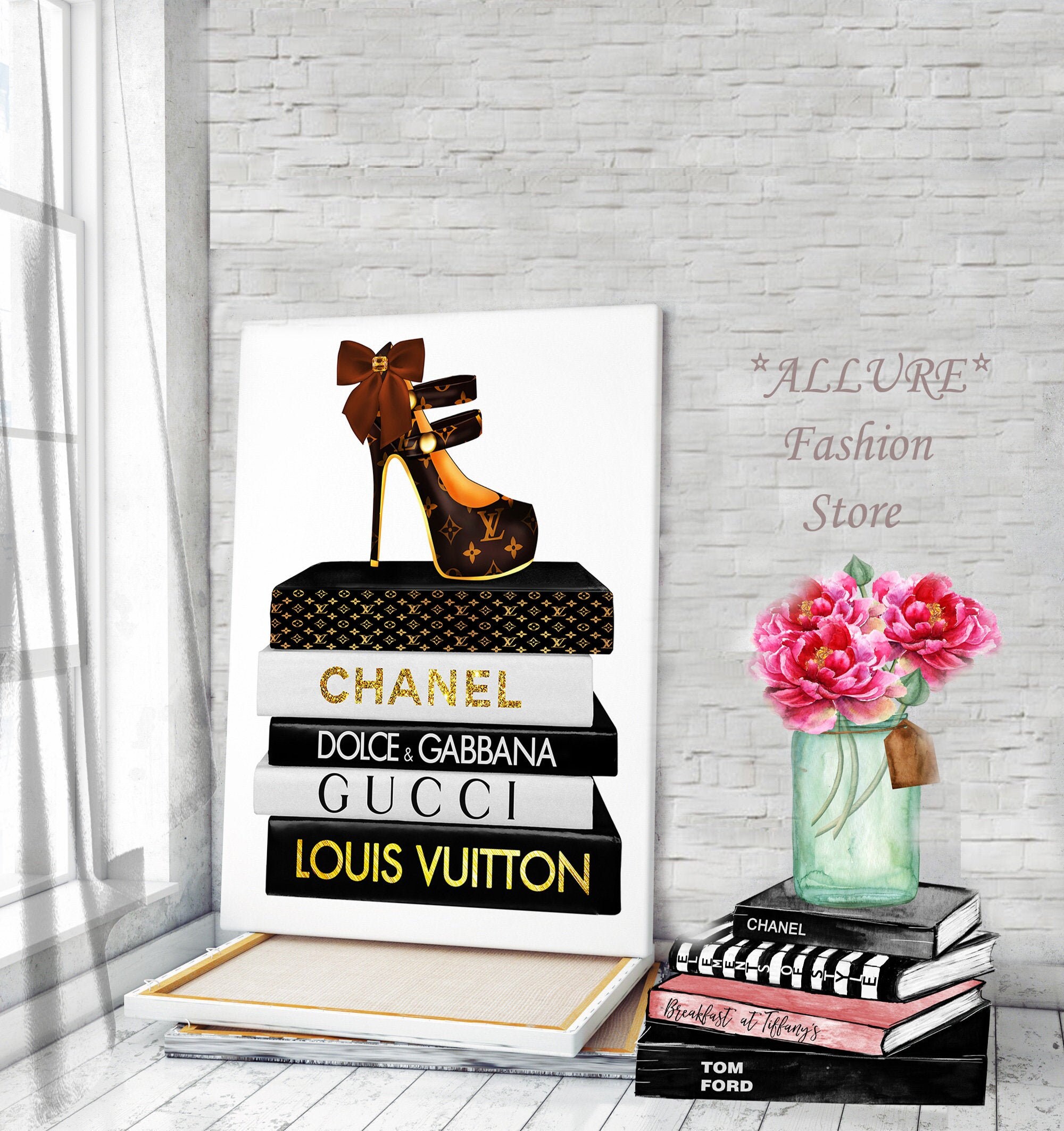 Fashion Wall Art Fashion Canvas Wall Art Fashion Shoes Print Etsy