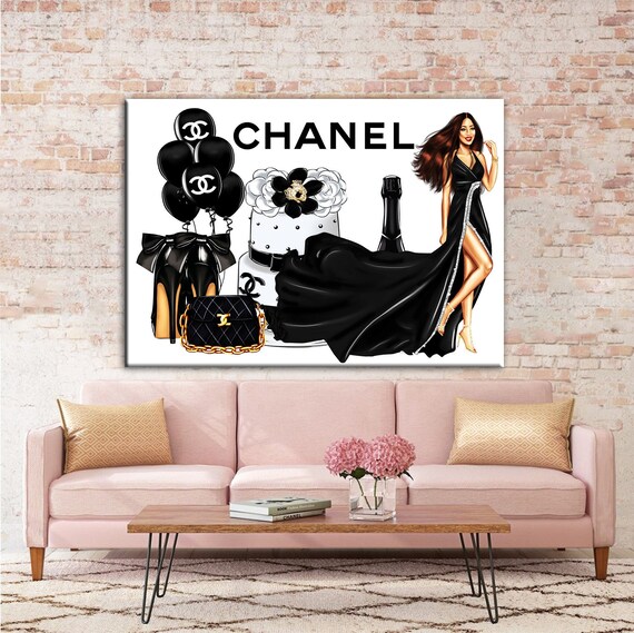 Fashion Wall Art Fashion Canvas Wall Art Fashion Print Girl | Etsy