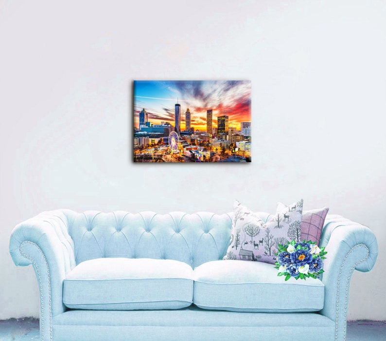 Atlanta Georgia Downtown Canvas Wall Art Atlanta Canvas Art | Etsy