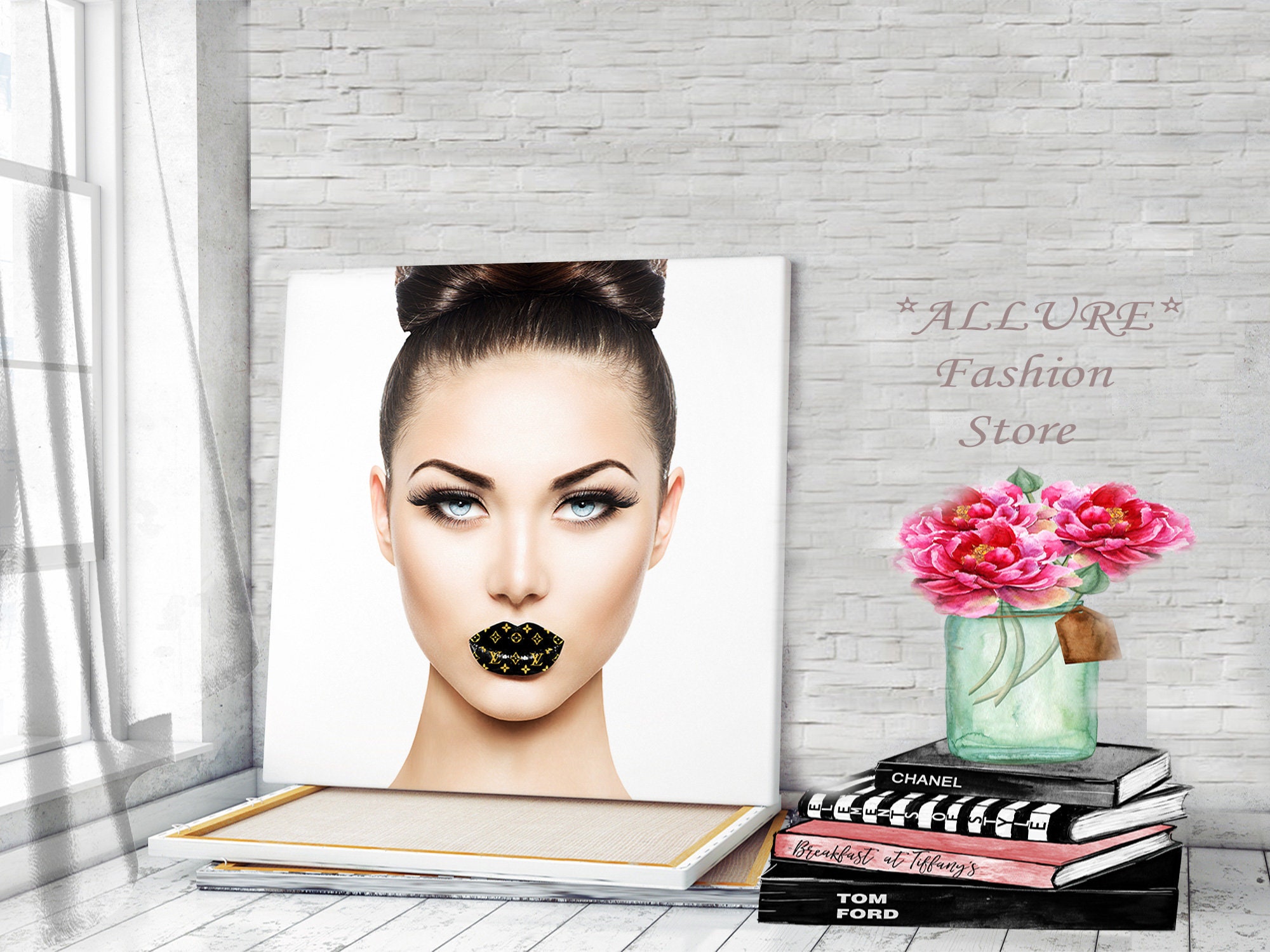 Canvas Wall Art Fashion Wall Art Fashion Girl Print Fashion Etsy