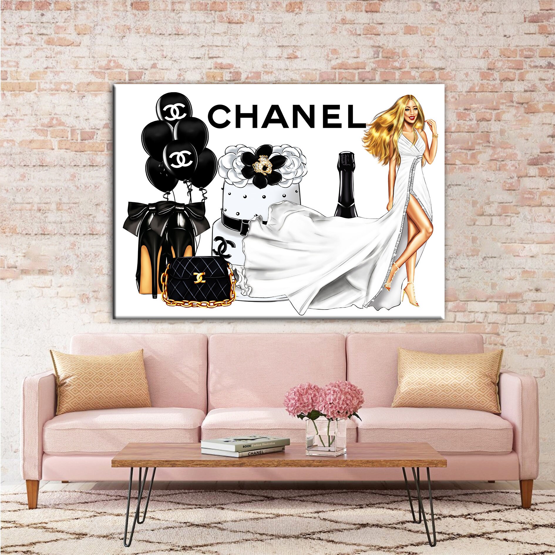 Fashion Wall Art Fashion Canvas Wall Art Fashion Prints Girl Etsy