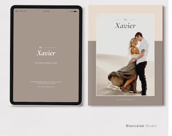 Welcome Wedding Guide Template for Photographers, Welcome Package Marketing Bridal Guide Template, Canva, Indesign INSTANT DOWNLOAD - Xavier