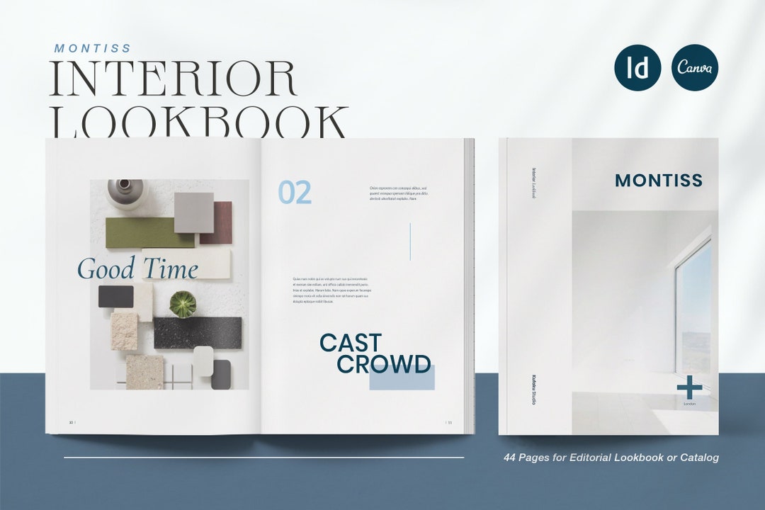 MONTISS Interior Lookbook Template, Magazine for Indesign and Canva ...