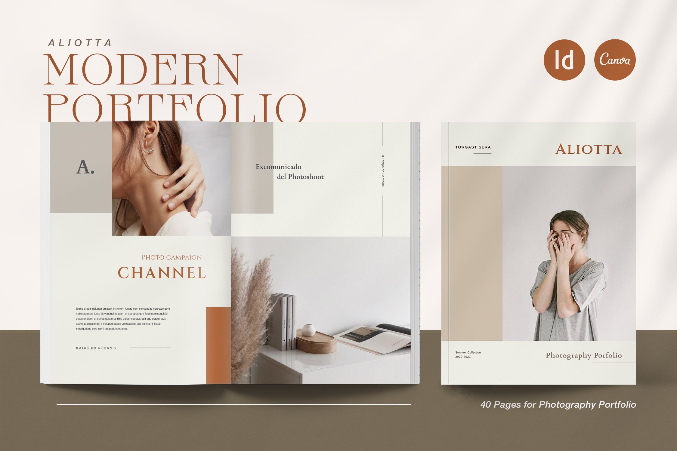 Canva template. Aliotta Photography Portfolio template. eBook | Etsy
