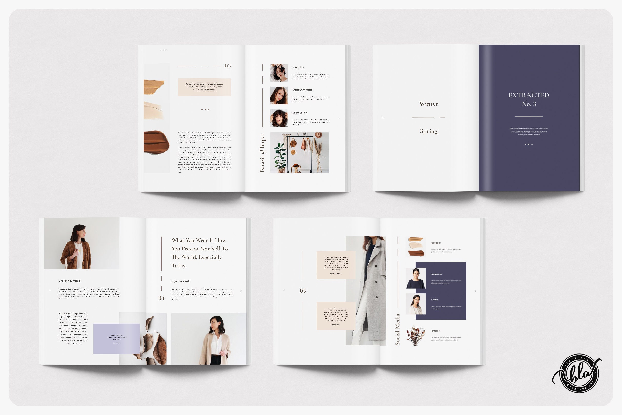 SUITPEA Fashion Magazine & Lookbook Template Product Brochure - Etsy