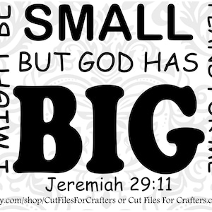 Ik ben misschien klein, maar God heeft grote plannen voor mij Svg, Jeremia 29:11 Svg, want ik ken de plannen die ik voor je heb Svg, kinderchristen Svg