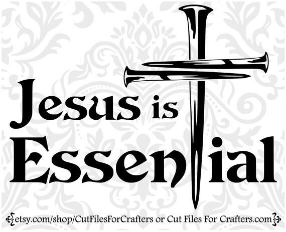 Jesus Is Essential Svg Cross Nails Svg Cross Svg Christian | Etsy