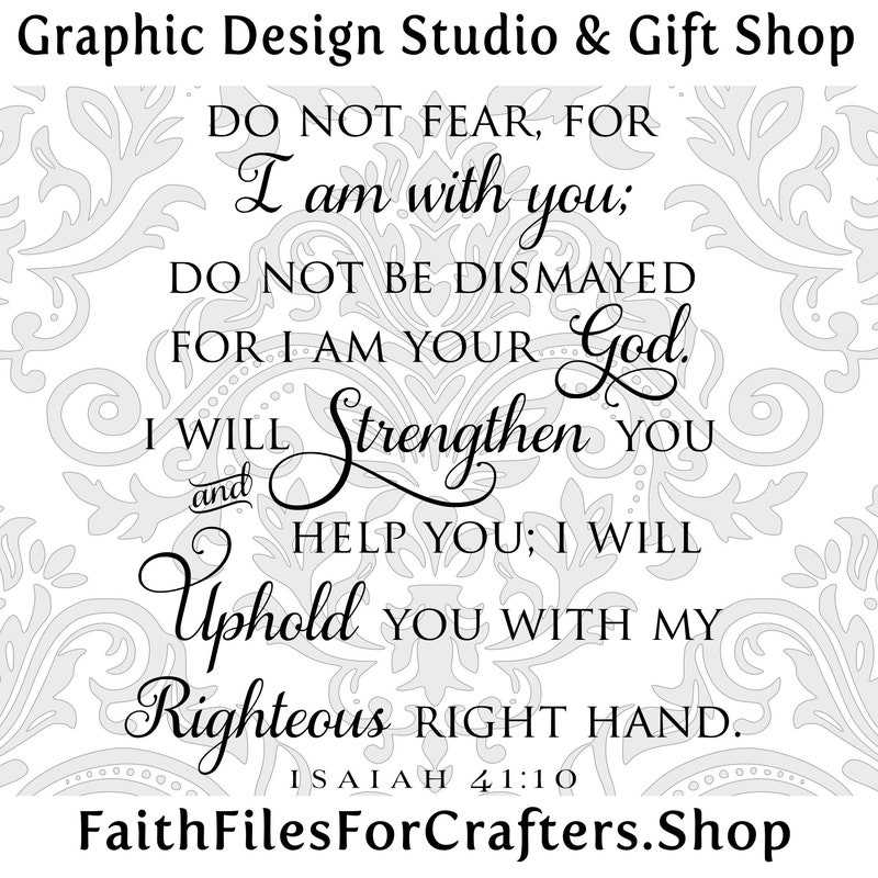 Isaiah 41 10 - Etsy