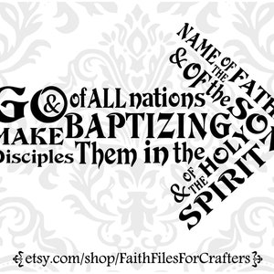Daarom ga en maak discipelen SVG, missionaire SVG, missies SVG, discipelen SVG, discipelen shirt SVG, Christian shirt SVG, Matthew 28:19 SVG,